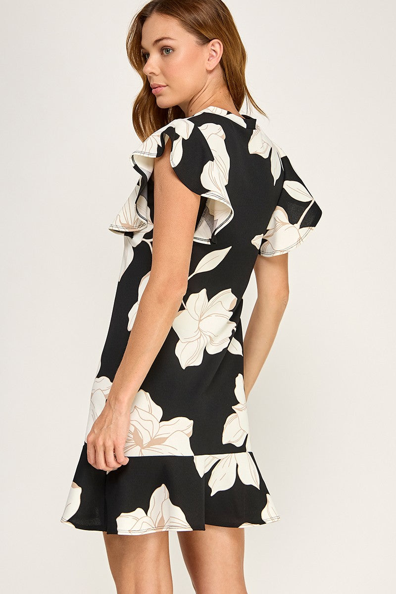 Midnight Petals Dress