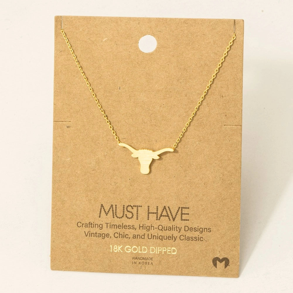 Texas Longhorn Necklace (FINAL SALE)