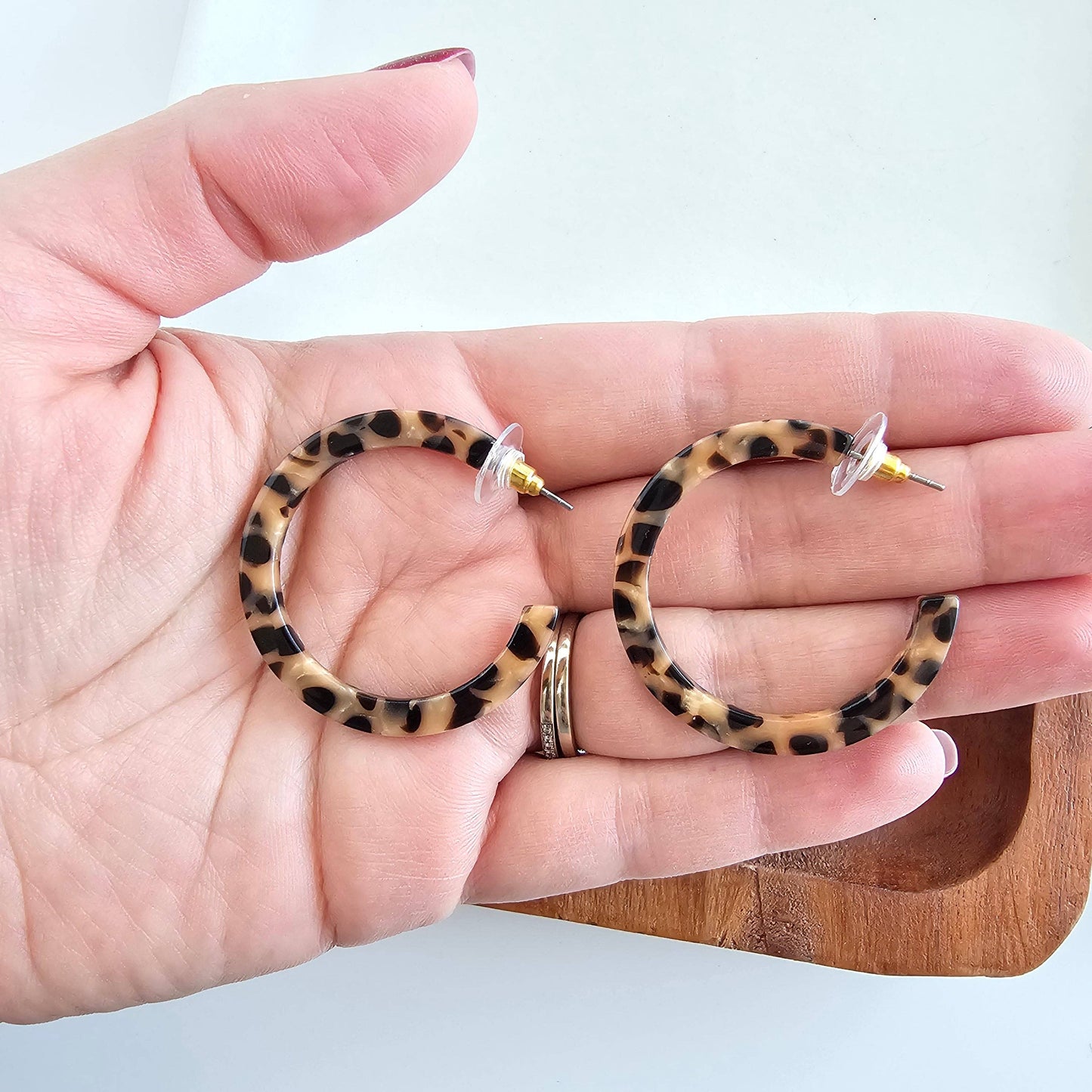 Leopard Camy Hoops