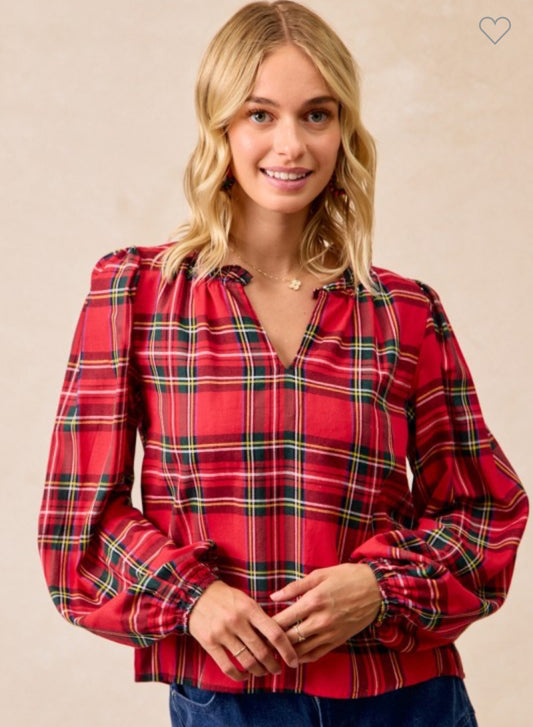 Claire Plaid Dress Top