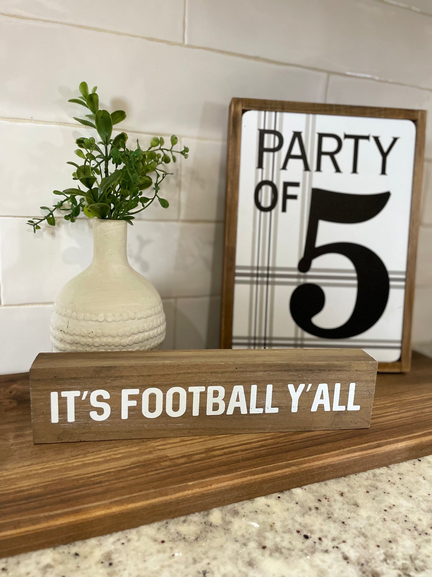 Football Y'all Wood Sign (FINAL SALE)