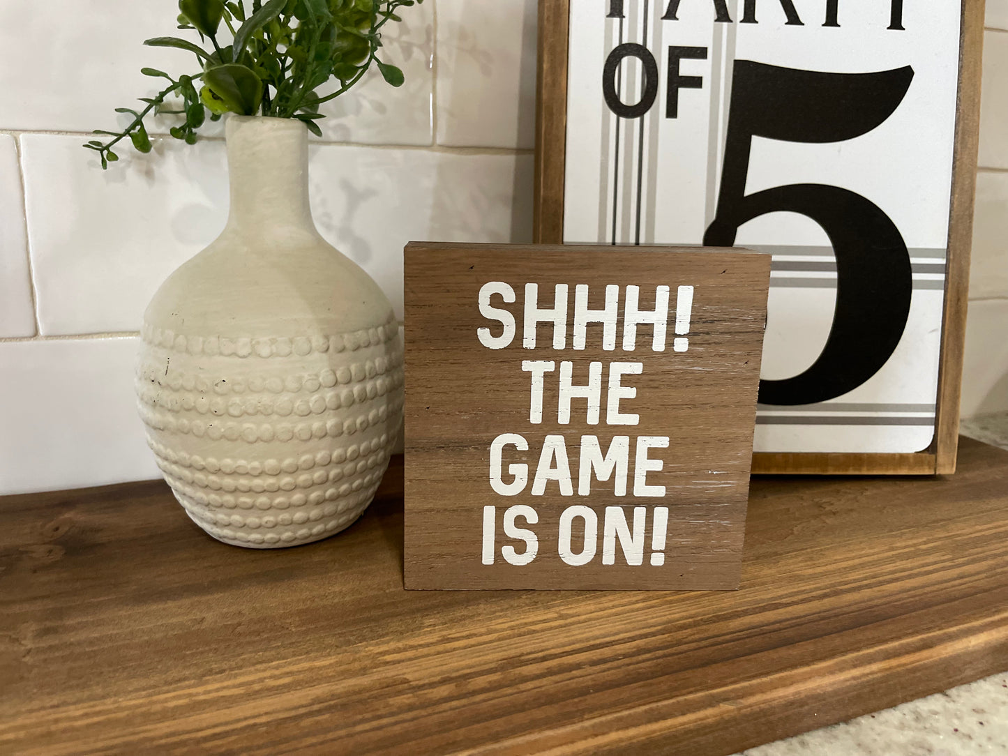Shhh! Game On | Wood Sign (FINAL SALE)