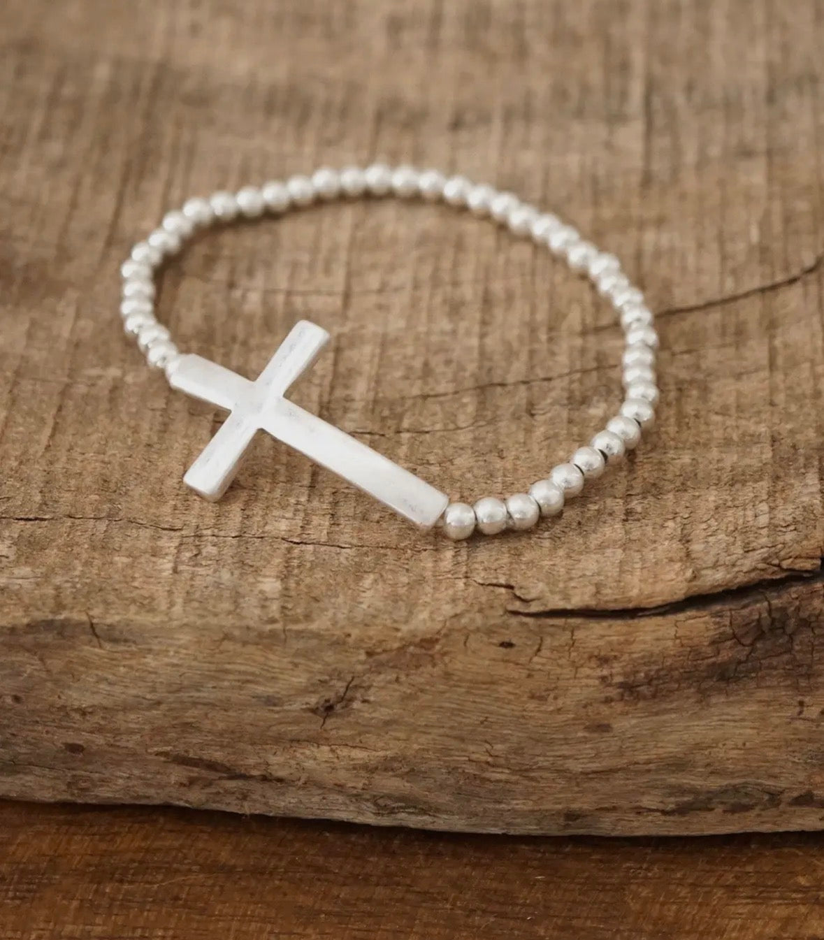 Everyday Faith Beaded Cross Bracelet