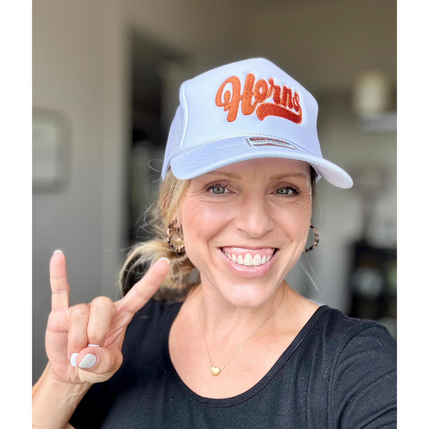 Texas Horns (White) | Trucker Hat (FINAL SALE)