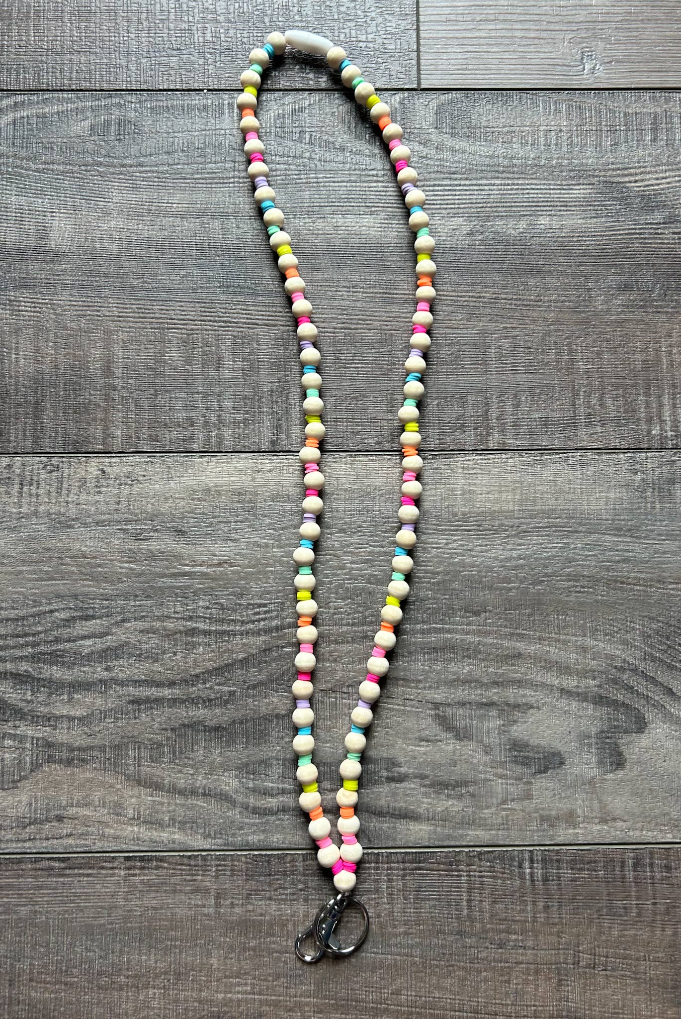 Neon Rainbow Lanyard