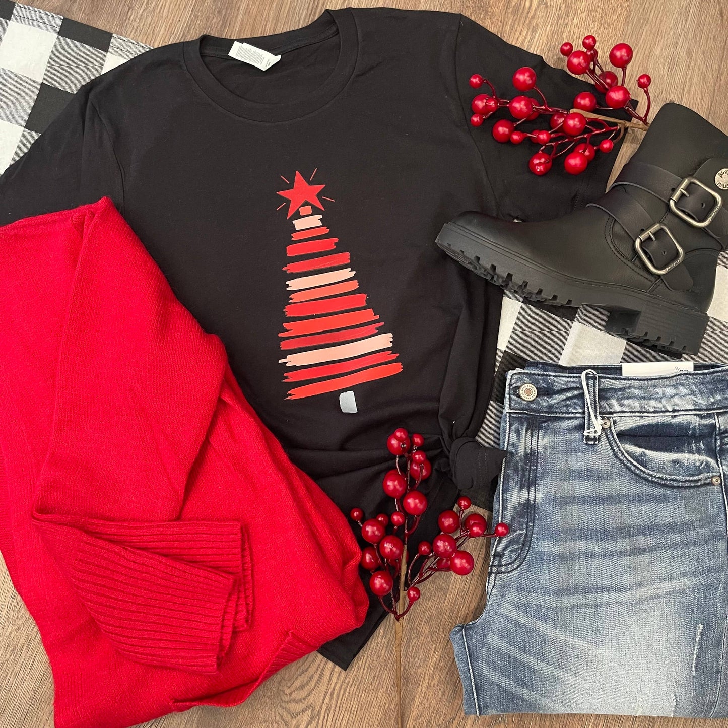 Modern Christmas Tree Tee