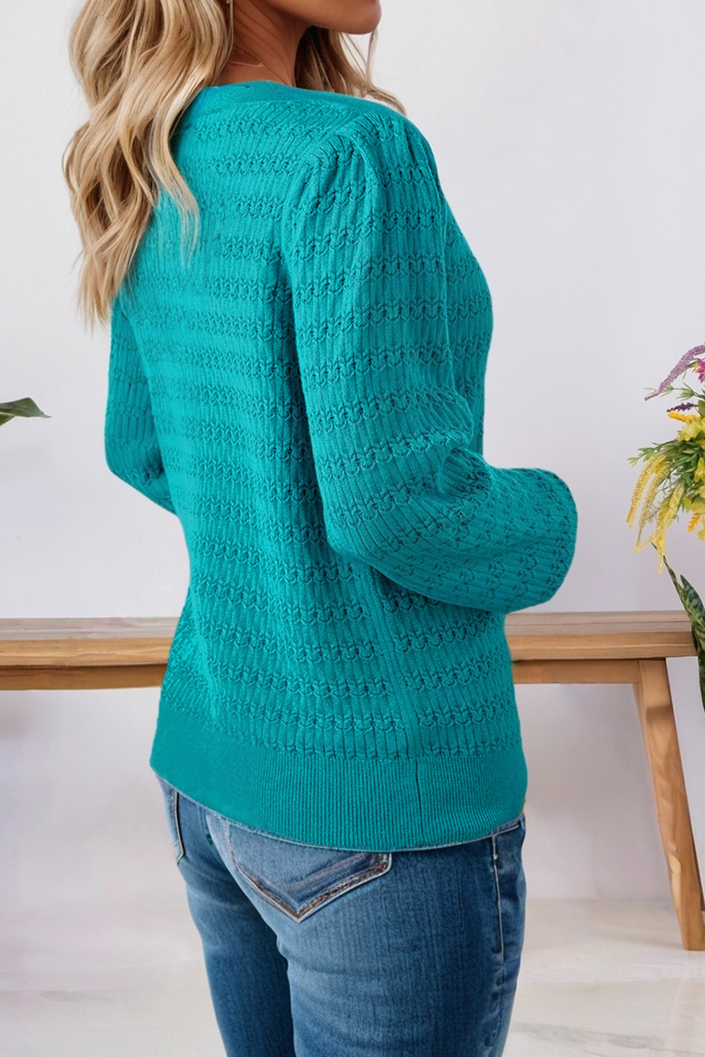 Brittney Teal Sweater
