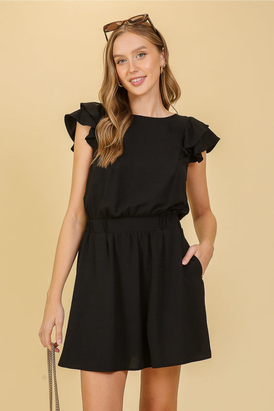 Little Black Flutter Dress