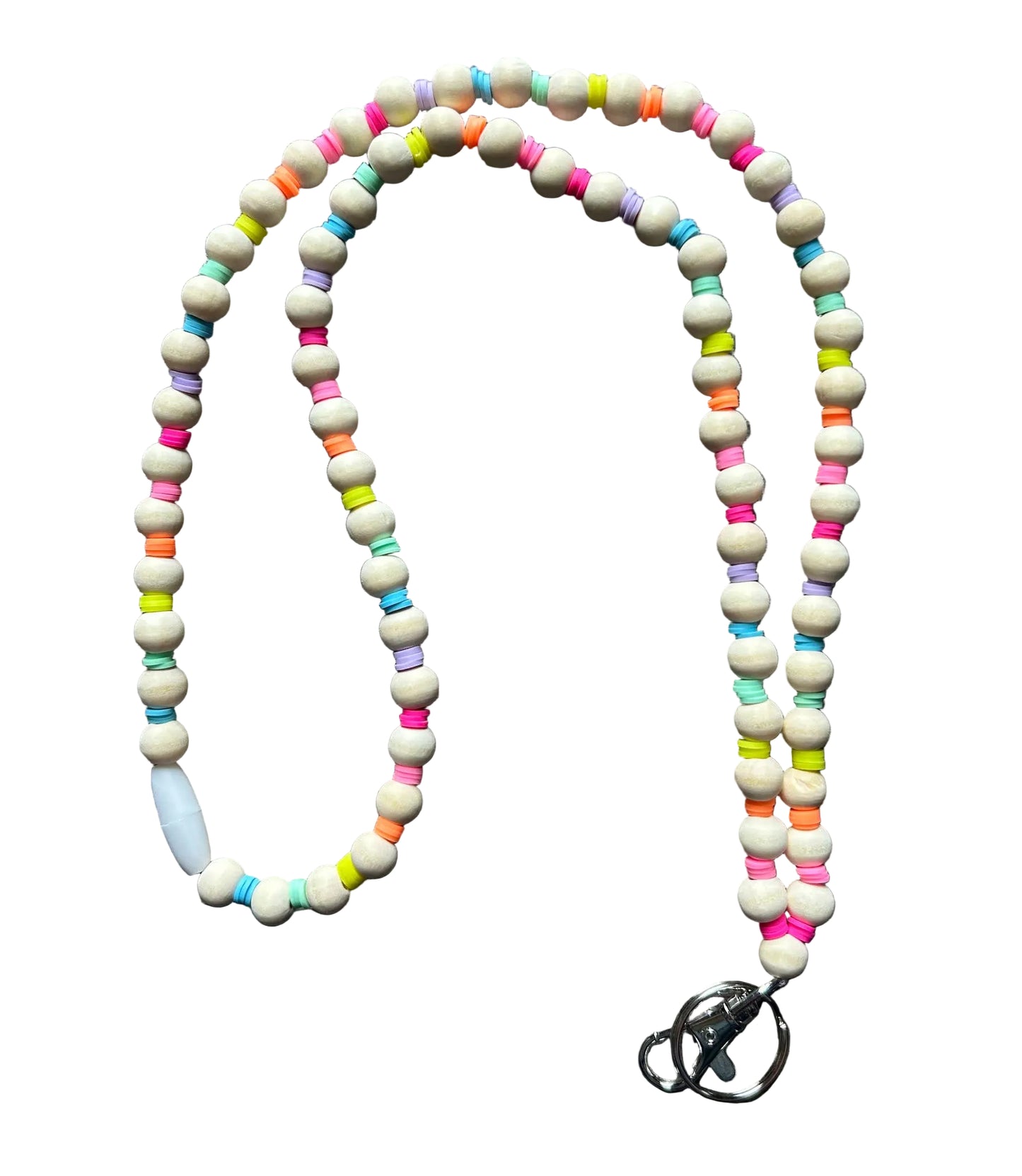 Neon Rainbow Lanyard