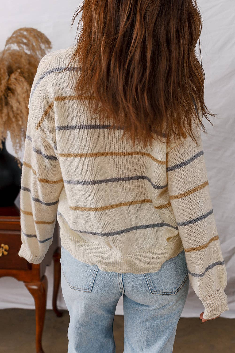 Preppy Striped Cardigan