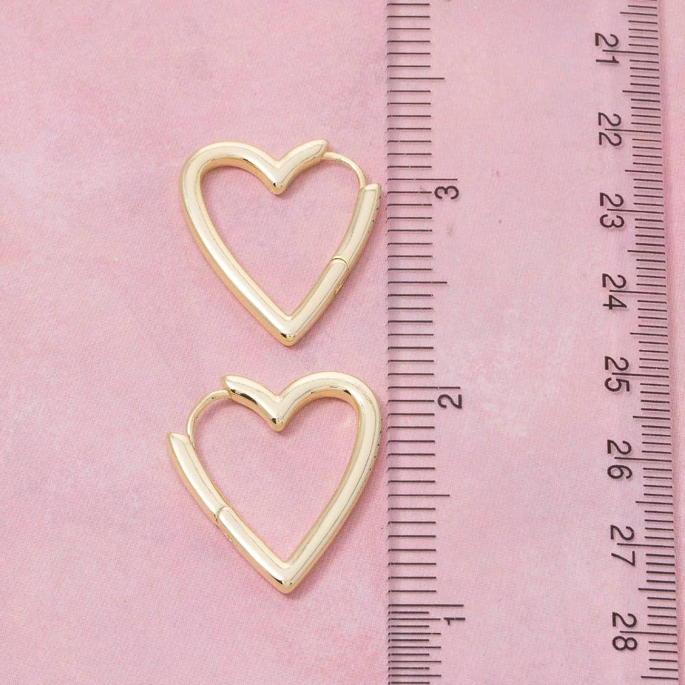 Hinge Heart Hoop Earrings