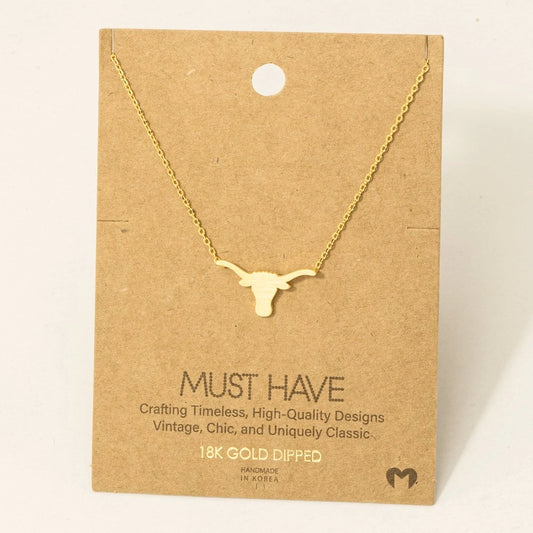 Texas Longhorn Necklace (FINAL SALE)