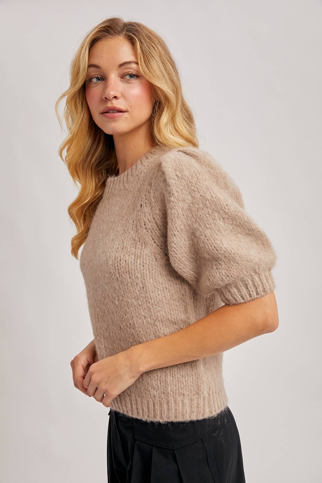 Lindsey Puffed Sleeve Sweater