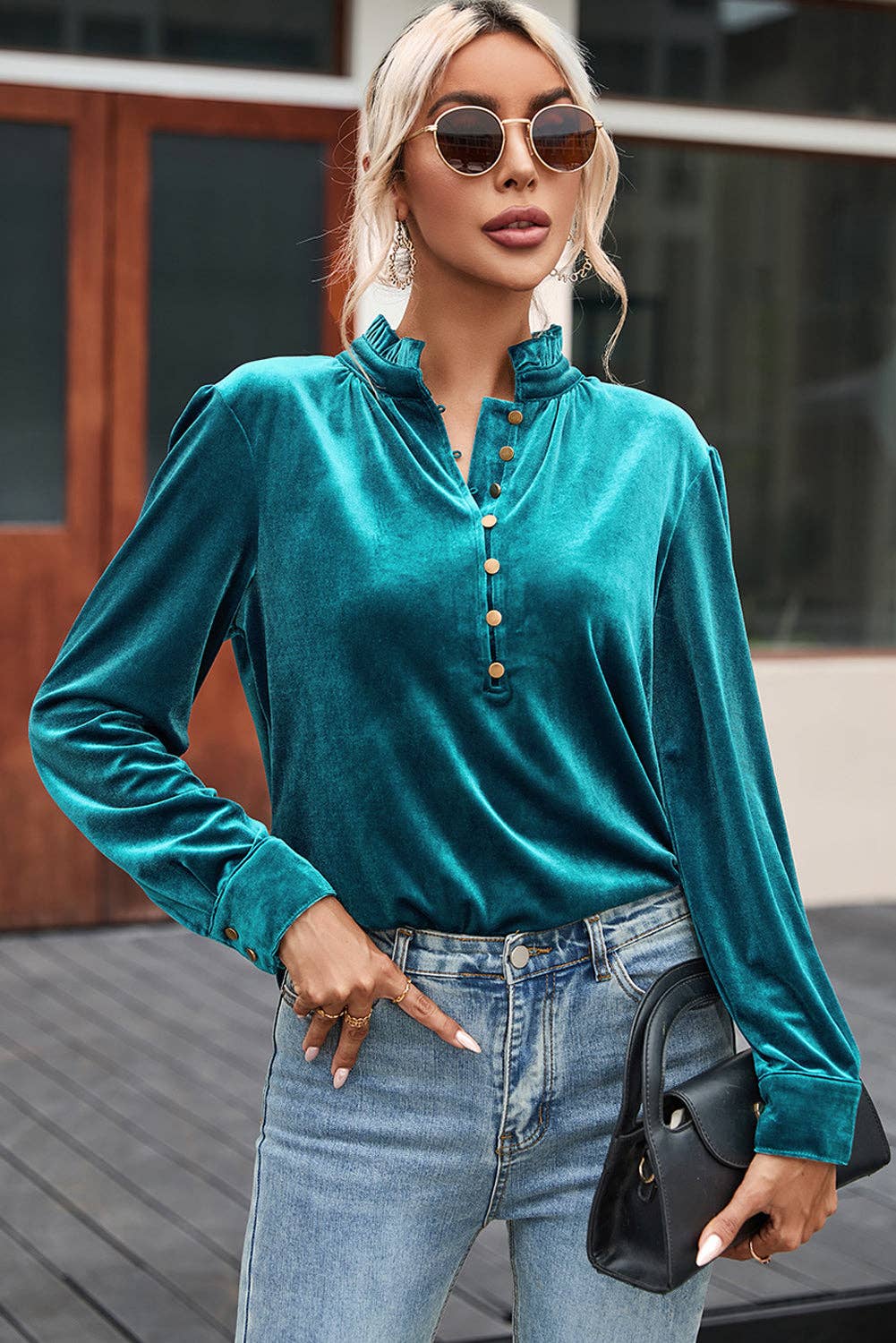 Kimmy Velvet Blouse
