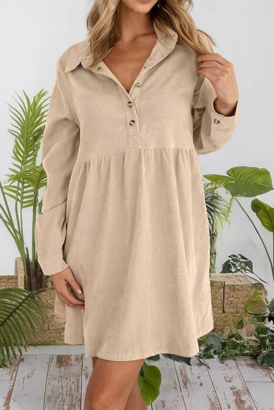 Harper Corduroy Babydoll Dress
