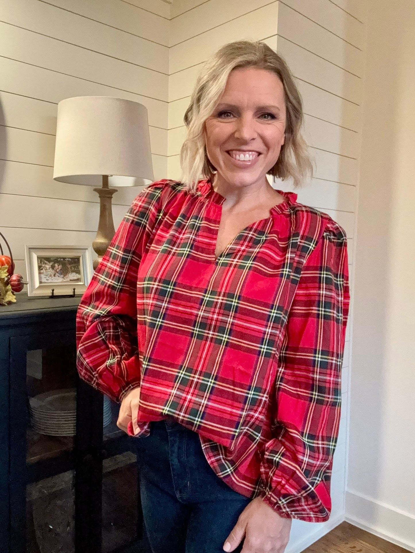 Claire Plaid Dress Top