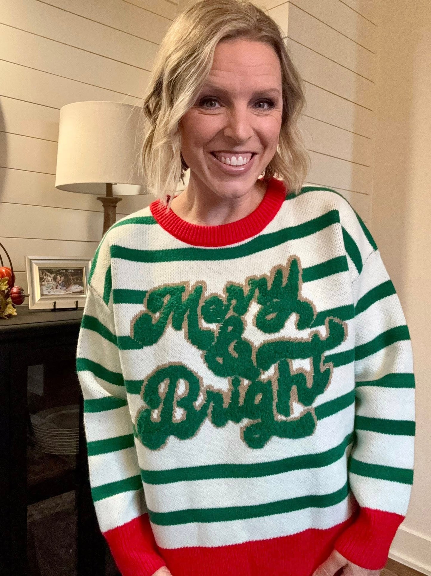 Merry & Bright Stripe Sweater