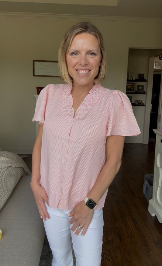 Pretty in Pink Smocked Blouse