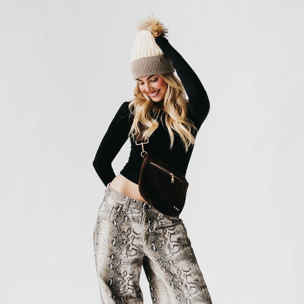 Suede Westlyn Woven Bum Bag