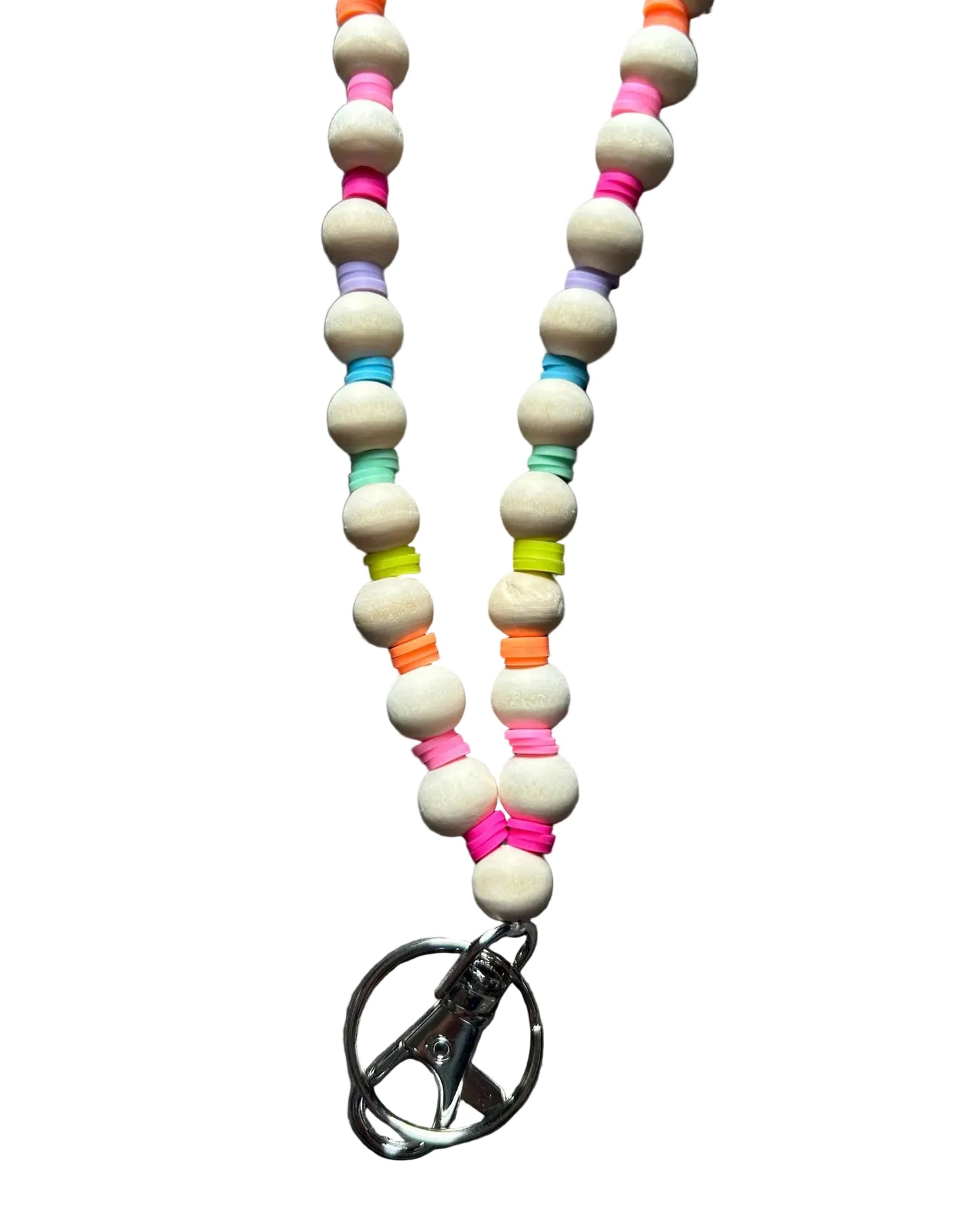 Neon Rainbow Lanyard