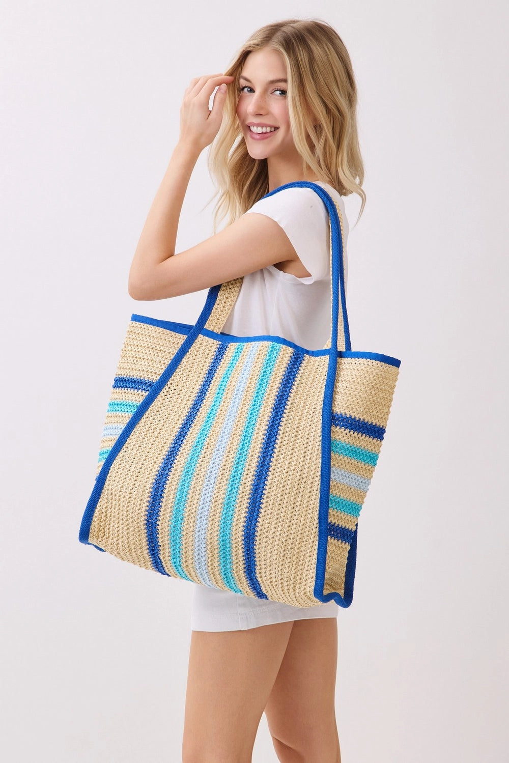 Coastal Breeze Stripe Tote