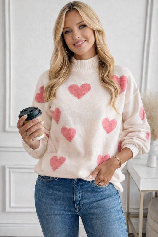 Pink Hearts Sweater