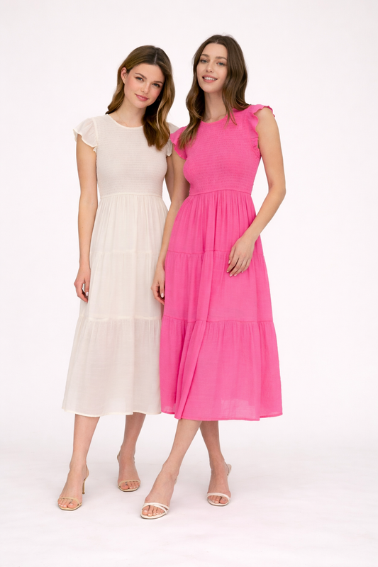 Sunny Days Smocked Midi Dress