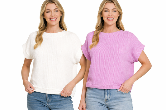 Mila Ribbed Casual Top