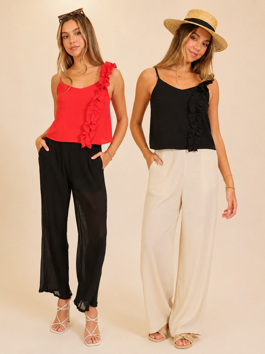 Flutter Me Away Ruffle Tank