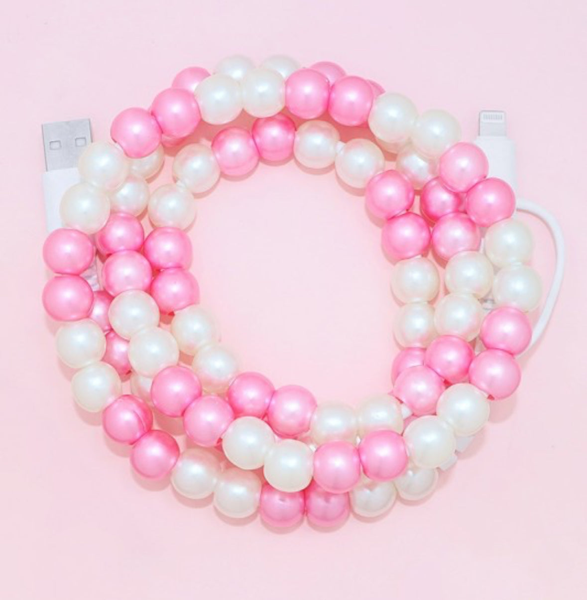 Beaded Phone Charger with Lightning & USB-C Cable