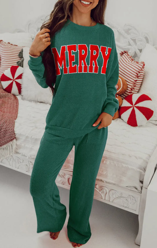 Christmas Ribbed Lounge Set
