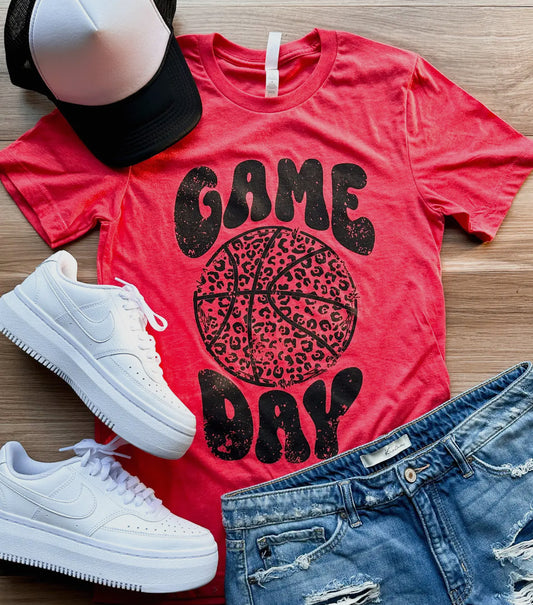 Retro Leopard Basketball Tee