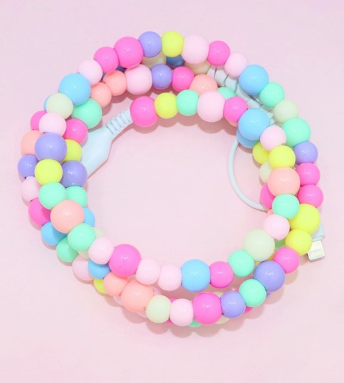 Beaded Phone Charger with Lightning & USB-C Cable