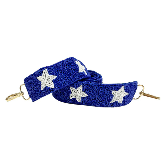 Blue Star Beaded Strap