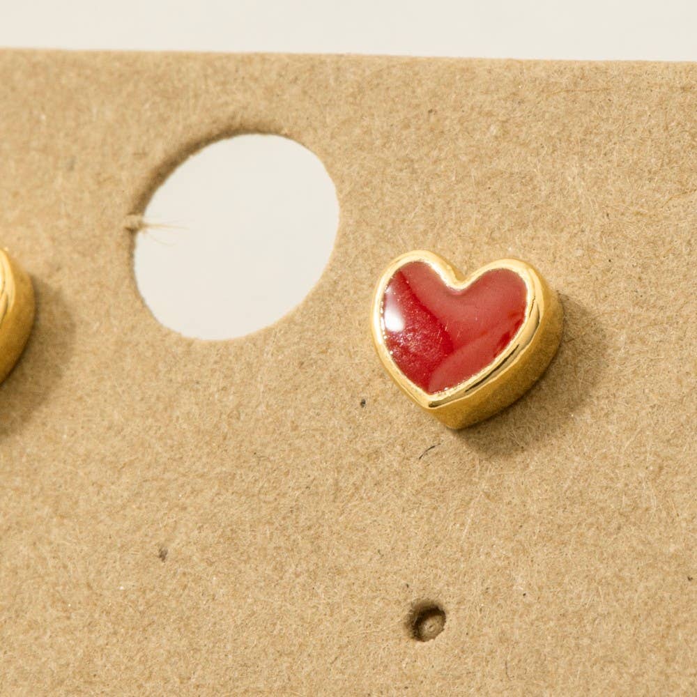Mini Heart Stud Earrings