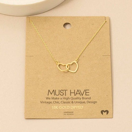 Heart Link Charm Necklace