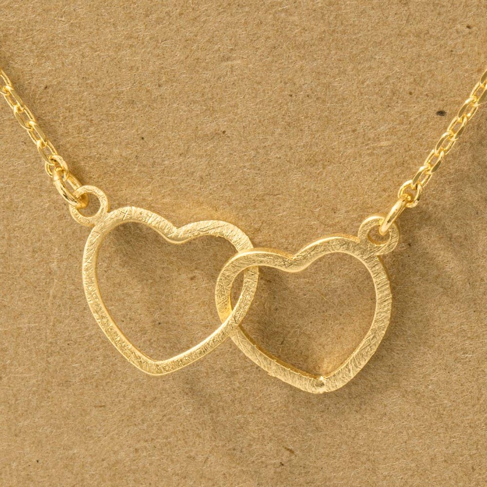 Heart Link Charm Necklace