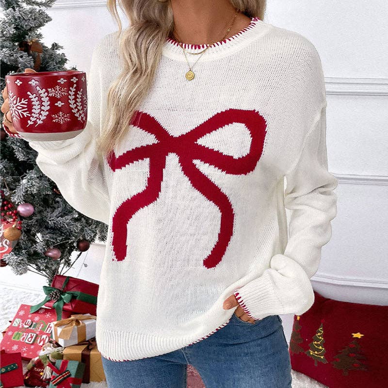 Red Bow Holiday Sweater