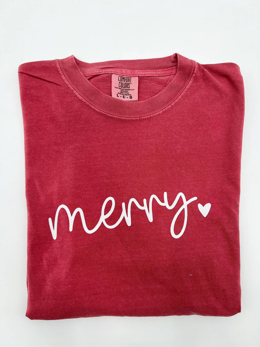 Merry Script Tee
