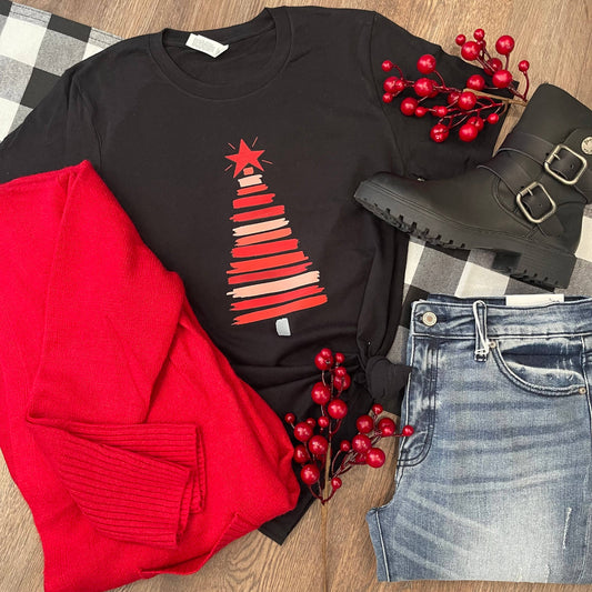 Modern Christmas Tree Tee